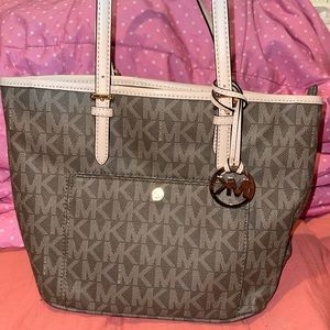 Michael Kors Mocha Leather Shoulder Bag
